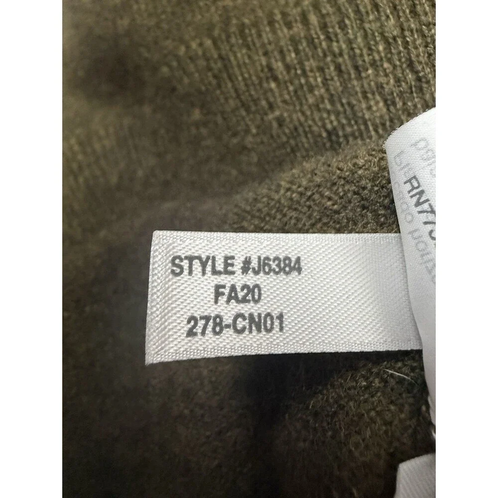 J Crew Sweater Mens L Green 100% Cashmere Crewneck Pullover Soft Lightweight